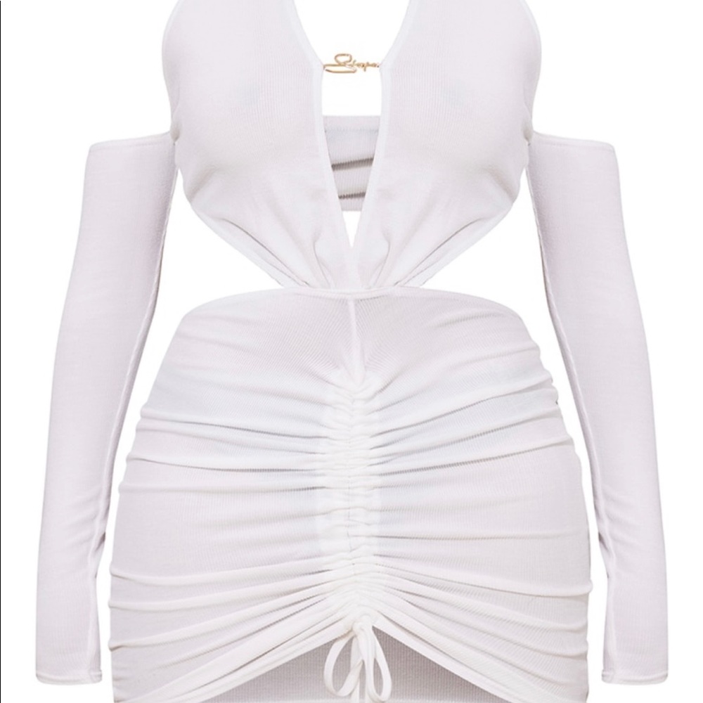 y2k ribbed bodycon dress🤍